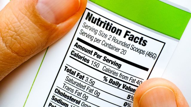 قراءة الملصقات الغذائية التعريفية Nutrition Facts